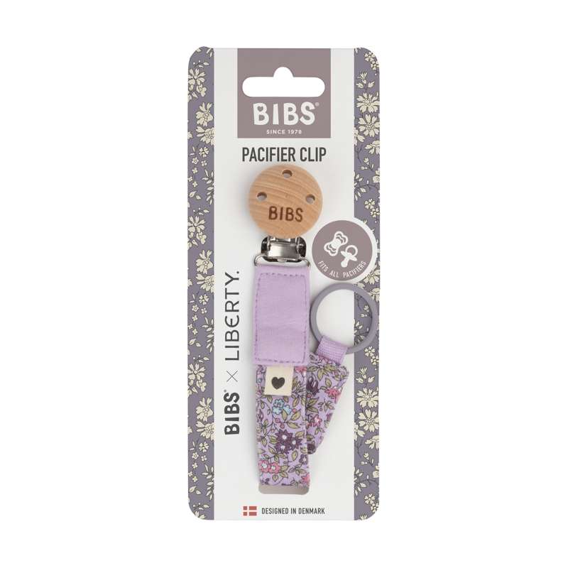 BIBS Accessories - Pacifier Clip Suttesnor - Liberty - Chamomile Lawn/Violet Sky