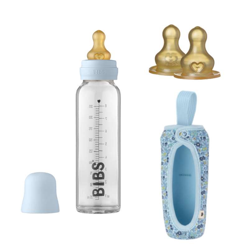 BIBS Bottle Bundle - No3 - Stor - Baby Blue/Chamomile Lawn