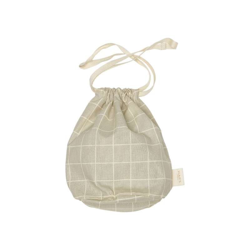 HAPS Nordic Multi Bag Stofpose - Lille - Oyster Grey Check