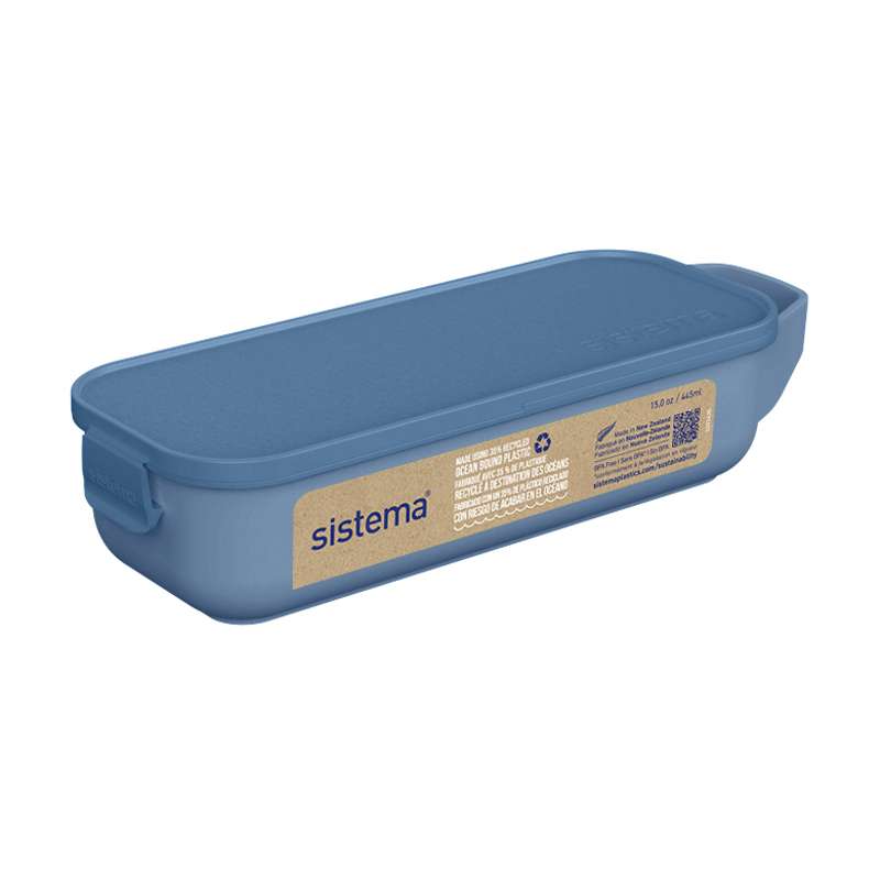 Sistema Ocean Bound Snackboks - Snack and Slide - 430ml - Mountain Blue