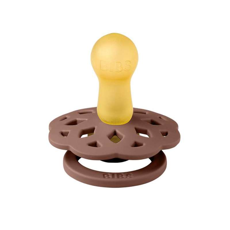 BIBS Rund Boheme Sut - 2-Pak - Str. 1 - Naturgummi - Peach/Woodchuck