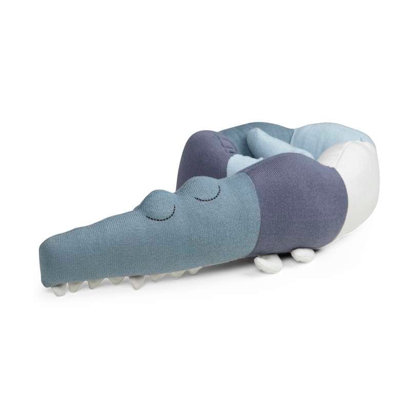Sebra Strikket Minipude - Sleepy Croc - Powder Blue