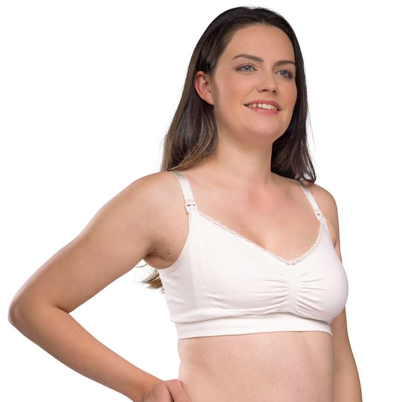 Carriwell New Mum - Sømløs Økologisk Amme-BH (Hvid)