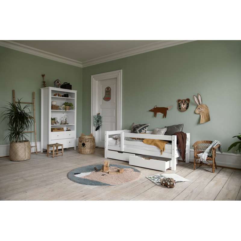 Hoppekids ECO Luxury - Sofaseng m. Ryglæn og Sengehest - Flere Størrelser - Hvid