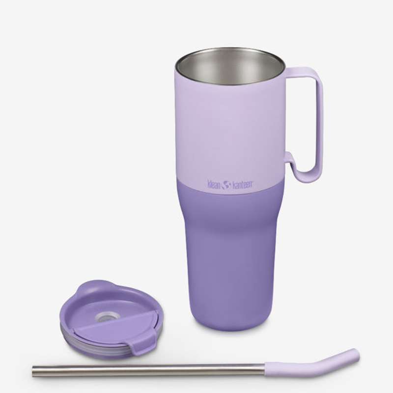 Klean Kanteen Rise Tumbler 1064ml (w/Straw & Flip Straw Lid) - Orchid Bloom