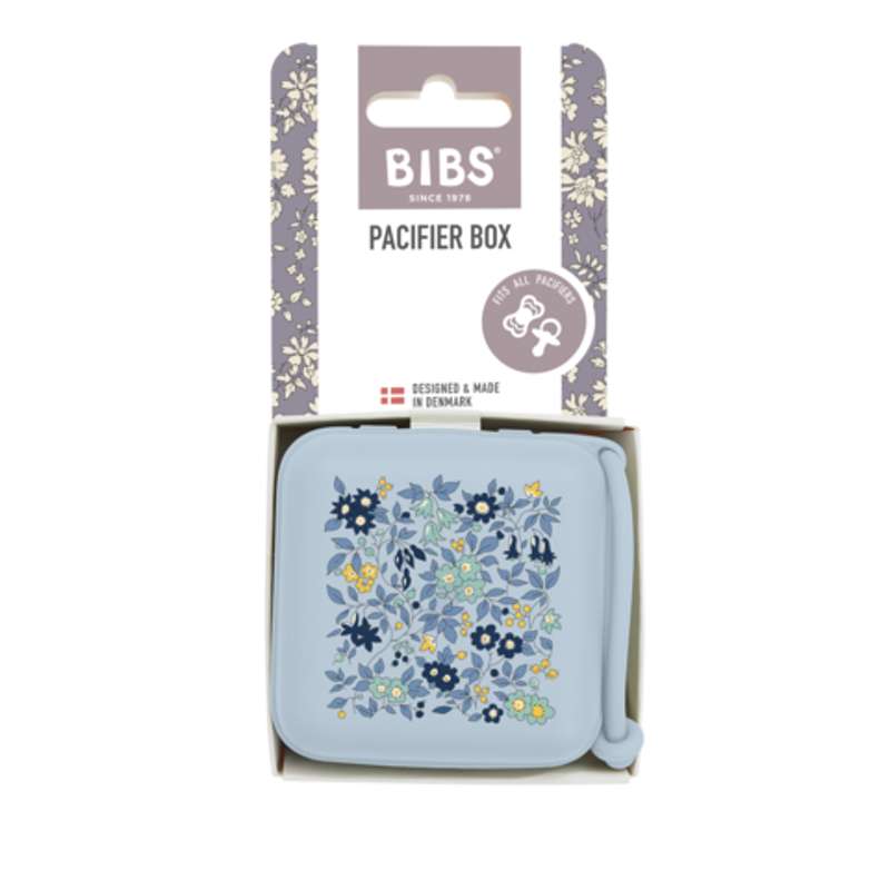 BIBS Accessories Pacifier Box - Sutteboks - Liberty - Chamomille Lawn/Baby Blue