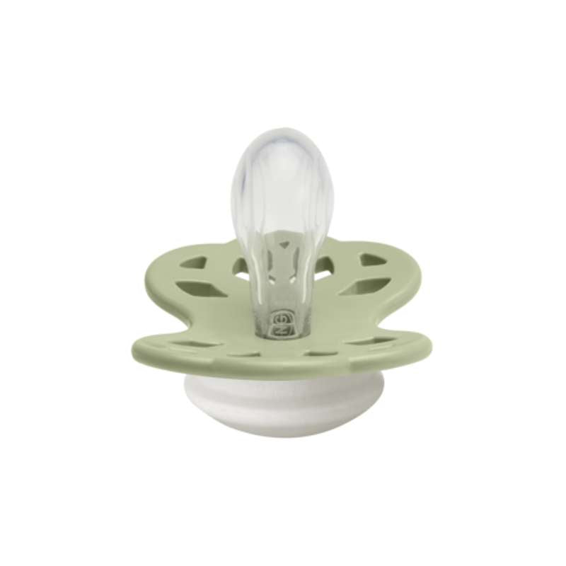 BIBS Symmetrisk Infinity Sut - Str. 1 - Silikone - GLOW - Sage