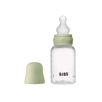 BIBS Bottle - Sutteflaskesæt - Plastik - Silikone/Slow Flow/Rund - 150ml - Sage