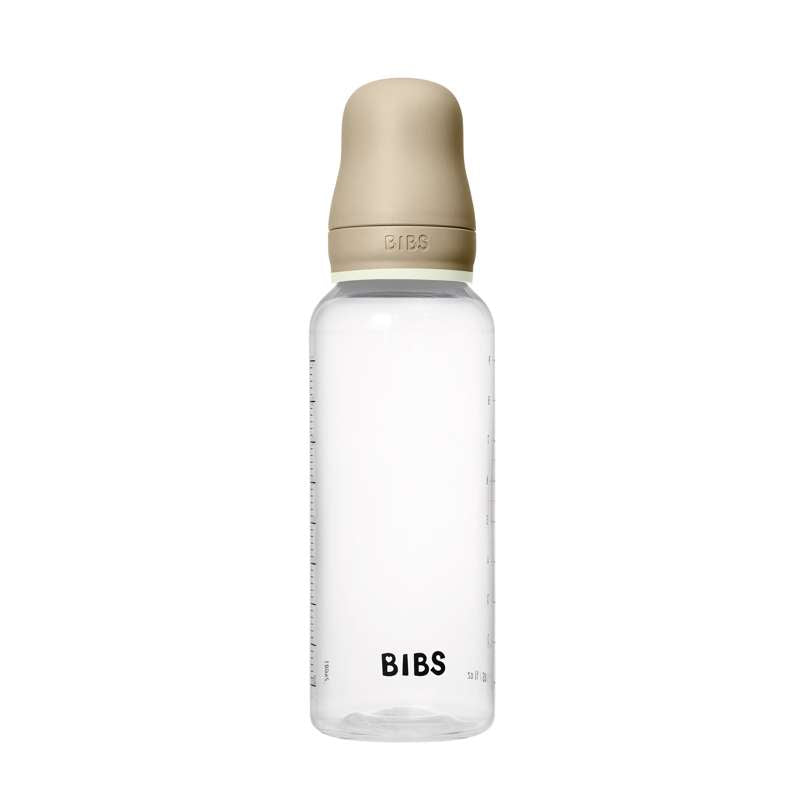 BIBS Bottle - Sutteflaskesæt - Plastik - Silikone/Medium Flow/Rund - 270ml - GLOW - Vanilla
