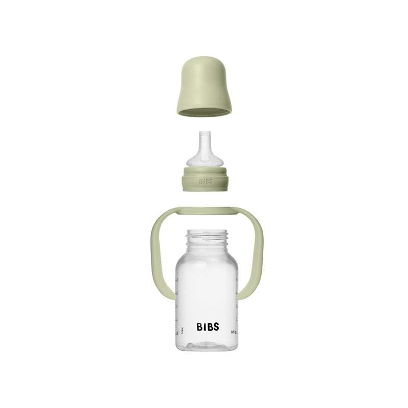 BIBS Bottle - Sutteflaskesæt - Plastik - Silikone - Sippy - 150 ml. - Sage