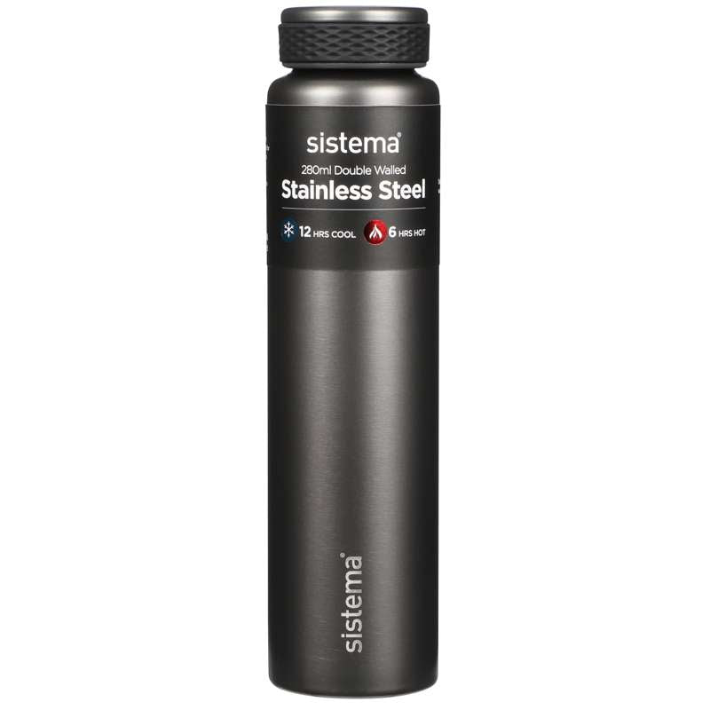 Sistema Termoflaske - Rustfrit Stål - 280ml - Mørkegrå