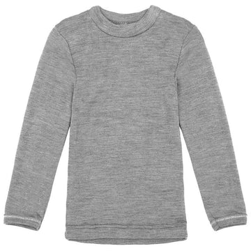 Engel Natur Bluse - Økologisk Uld/Silke - Grey Melange