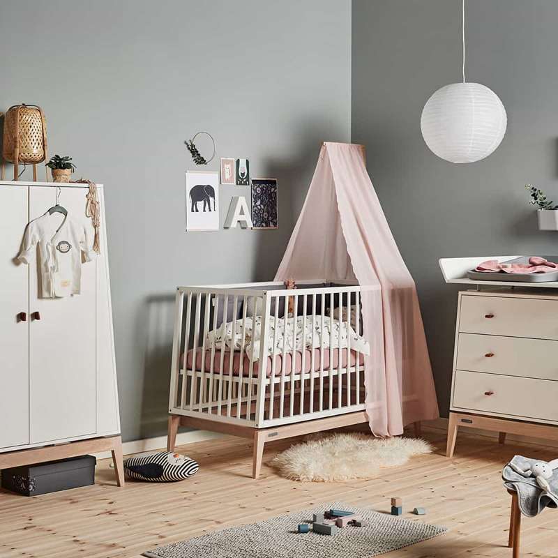 Leander Luna Babyseng 60x120 cm - Hvid/Eg