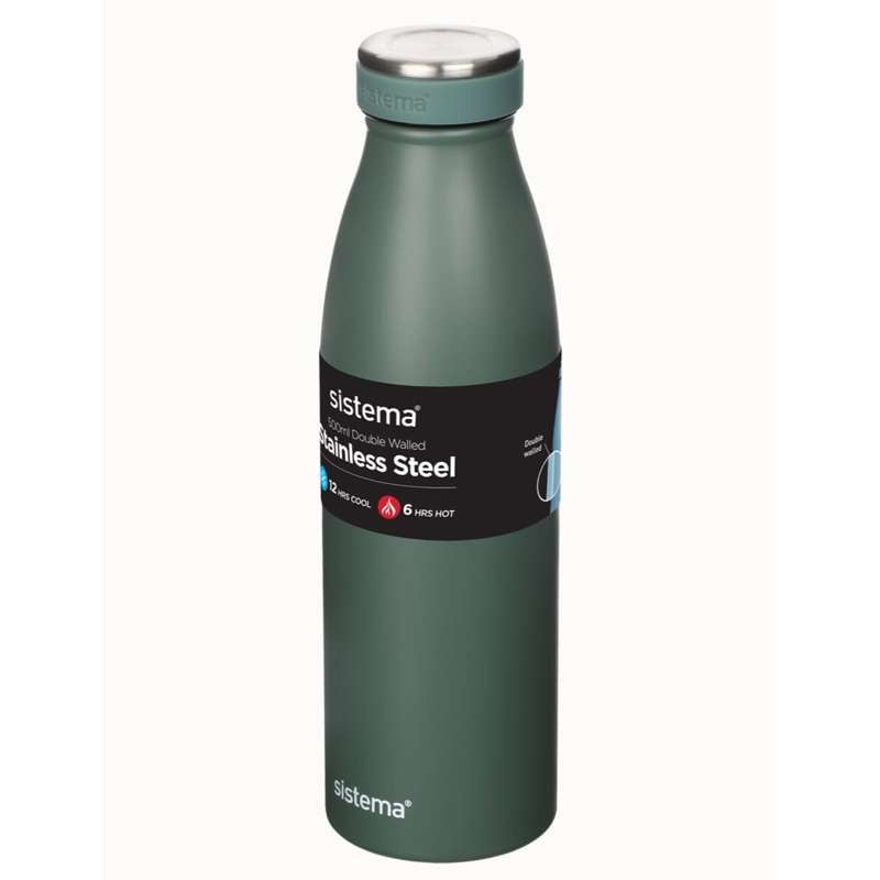 Sistema Termoflaske - Rustfrit Stål - 500ml - Nordic Green