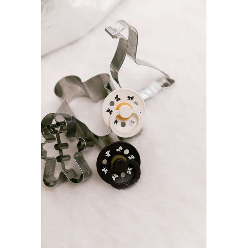 BIBS Rund Colour Sut - 2-Pak - Str. 1 - Naturgummi - Holiday Horse - Vanilla/Mocha