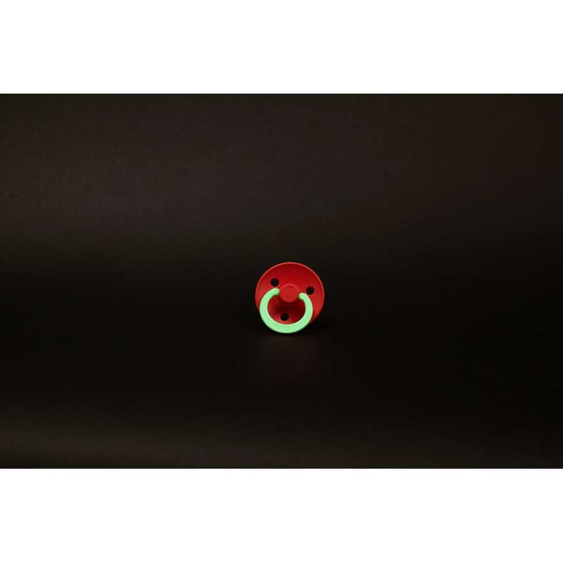 BIBS Rund Colour Sut - Str. 2 - Naturgummi - GLOW - Tango