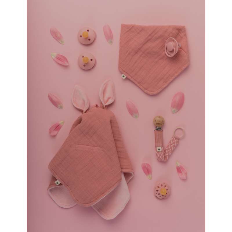 BIBS Accessories - Paci Braid Suttesnor - Dusty Pink/Baby Pink
