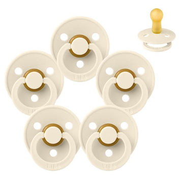 BIBS Rund Colour Sut - Sampak - 5 stk. - Str. 2 - Ivory