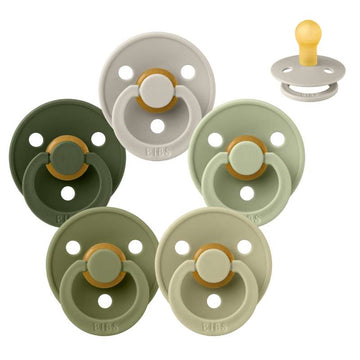 BIBS Rund Colour Sut - Sampak - 5 stk. - Str. 1 - Soft Moss