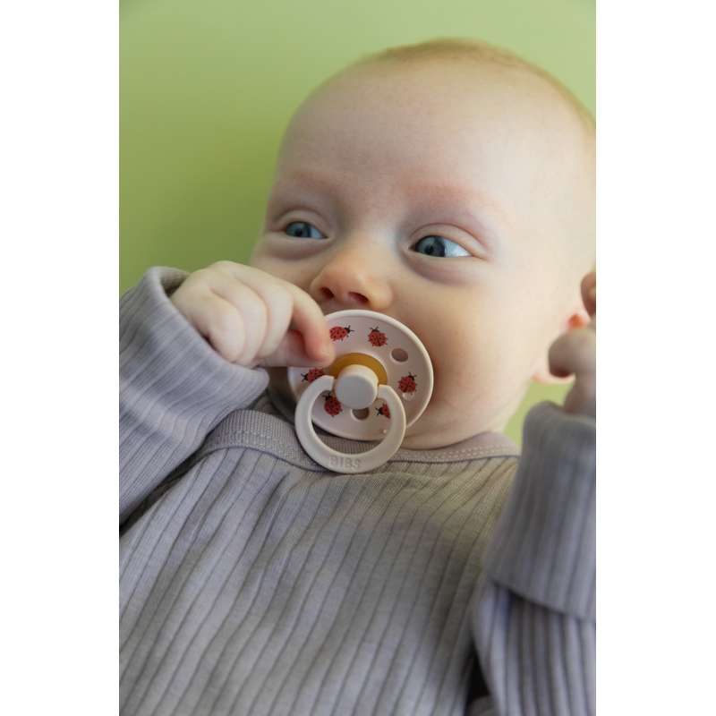 BIBS Rund Colour Sut - Str. 1 - Naturgummi - Studio - Ladybug - Petal