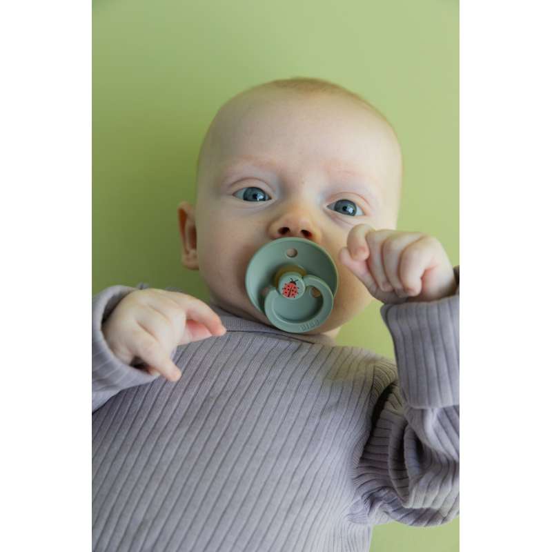 BIBS Rund Colour Sut - Str. 1 - Naturgummi - Studio - Ladybug - Sage
