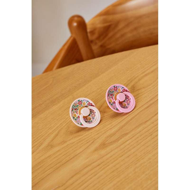 BIBS Rund Colour Sut - 2-Pak - Str. 2 - Naturgummi - Liberty - Oscar Meadow/Petal Mix