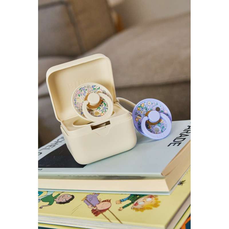 BIBS Rund Colour Sut - 2-Pak - Str. 1 - Naturgummi - Liberty - Chloe Meadow/Ivory Mix
