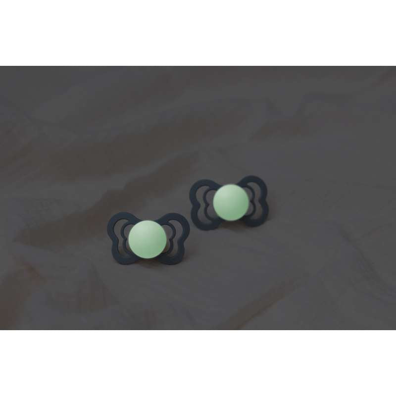 BIBS Supreme Sut - Sampak - 3 stk. - Str. 2 - Sleep Tight Little One - GLOW