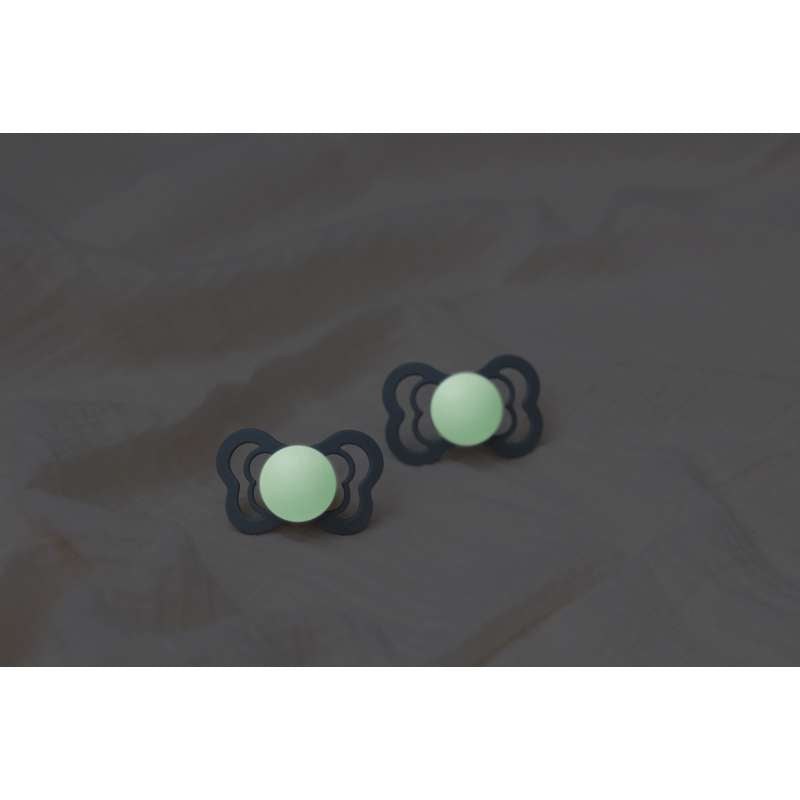 BIBS Supreme Sut - Sampak - 5 stk. - Str. 2 - Sleep Tight Little One - GLOW