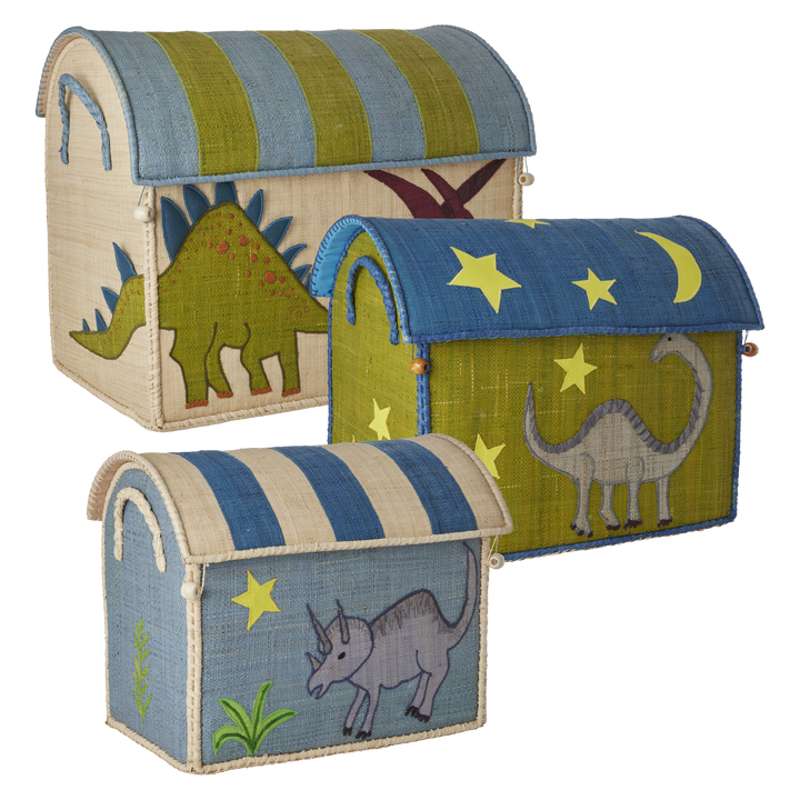 RICE Raffia Opbevaringshus - New Dinosaur - Stor