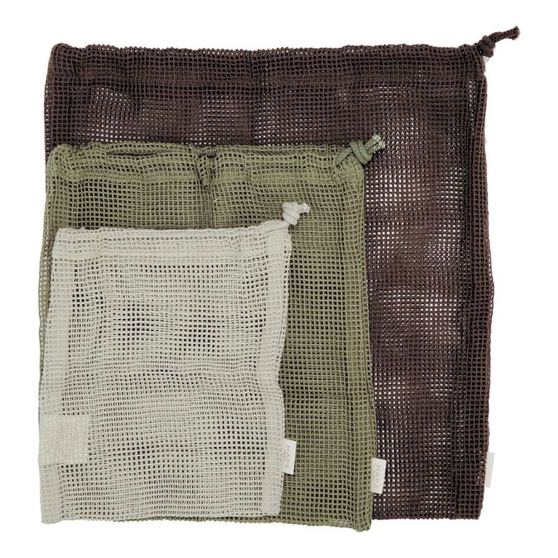 HAPS Nordic Mesh Bags Opbevaringsposer - 3-Pak - Forest Mix