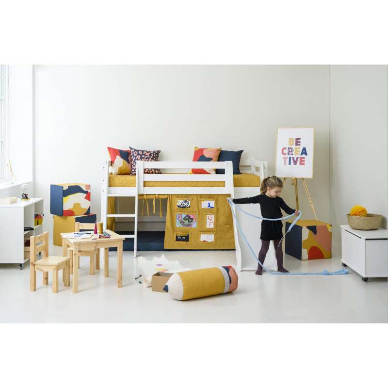 Hoppekids Quiltet Betræk til Madras - 12 cm. - Flere Størrelser - Autumn Yellow