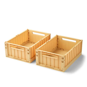 Liewood Weston Opbevaringsboks - 2-pak - Medium - Lemon Yellow