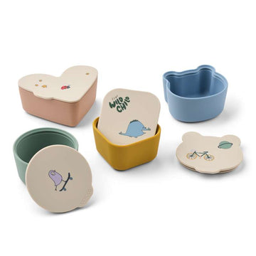 Liewood Toto Snackbox - 4-pak - Tamtam/Sandy