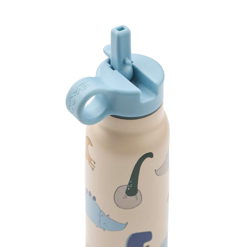 Liewood Falk Drikkeflaske - Rustfrit Stål - 350ml - Dino Roar/Sandy