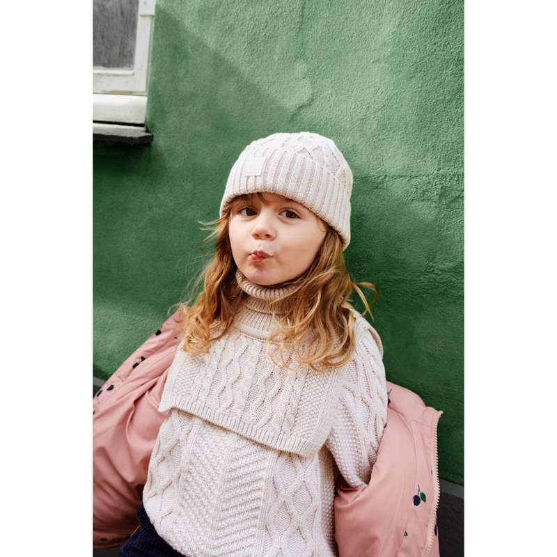 Liewood Ezra Beanie w. Cables - Sandy