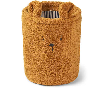 Liewood Morley Bear Pile Basket - Golden Caramel