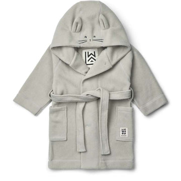 Liewood Minik Rabbit Fleece Badekåbe - Dove Blue