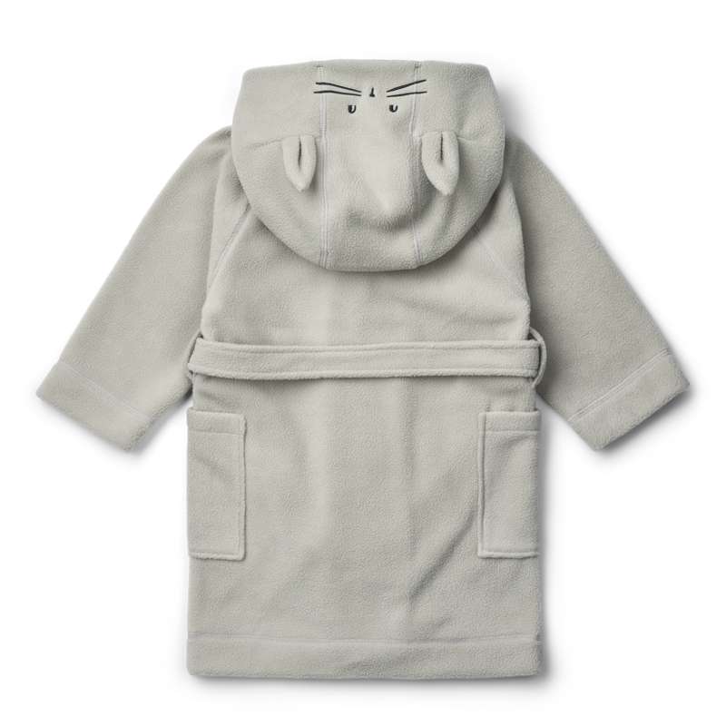 Liewood Minik Rabbit Fleece Badekåbe - Dove Blue