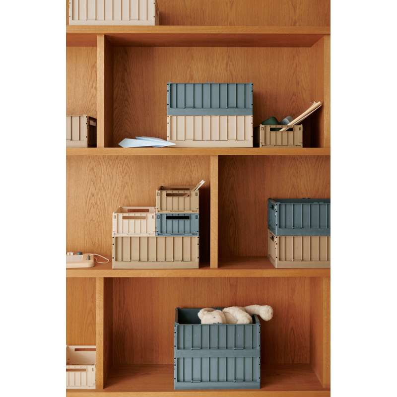 Liewood Weston Opbevaringsboks - Medium - 2-pak - Whale Blue