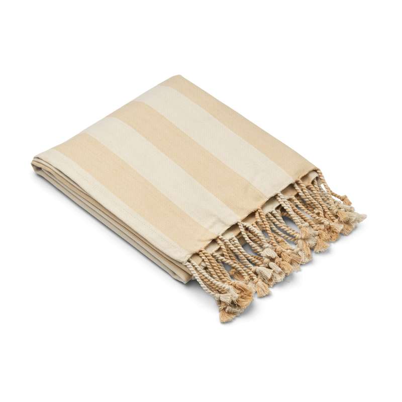 Liewood Mona Strandhåndklæde - Stripes - Safari/Sandy