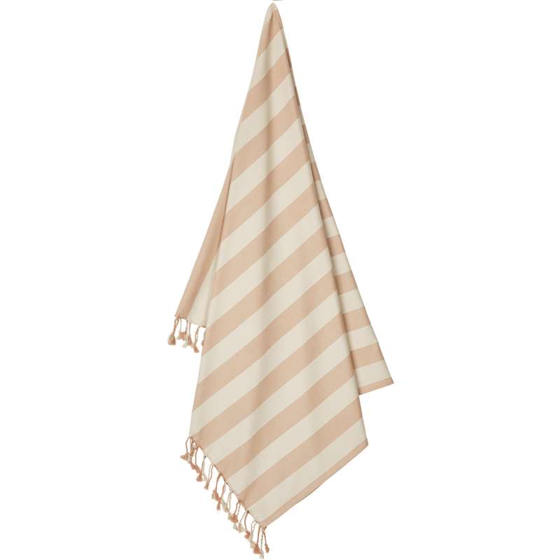 Liewood Mona Strandhåndklæde - Stripes - Pale Tuscany/Sandy