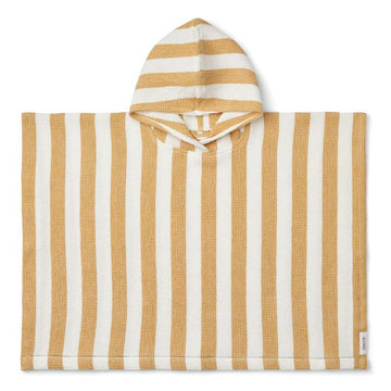 Liewood Paco Poncho - Stripes - White/Yellow Mellow - 1-2 år