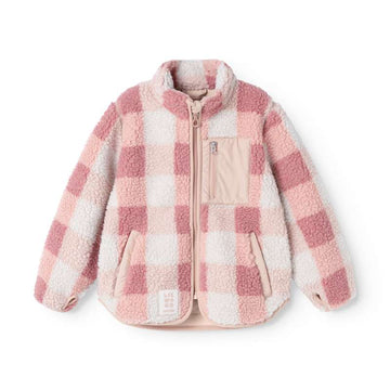 Liewood Nolan Fleecejakke - Mega Check/Rose Blush