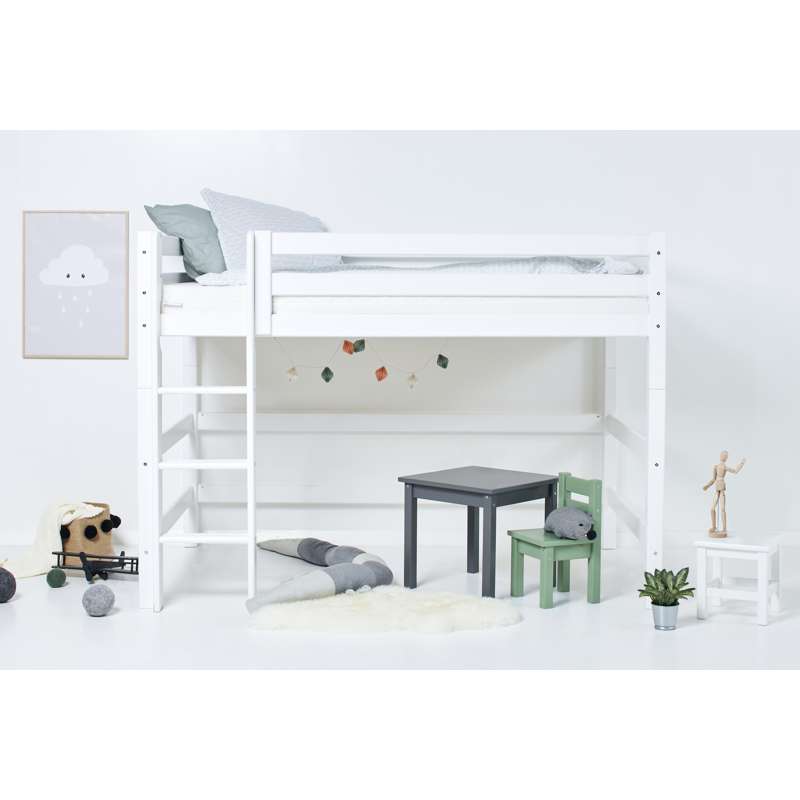 Hoppekids ECO Luxury - Mellemhøj Modul - 120x200 cm. - Hvid