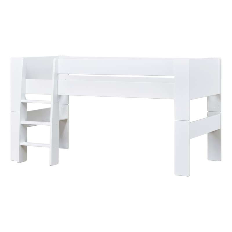 Hoppekids PURE - Halvhøj Seng - 90x200 cm - Hvid