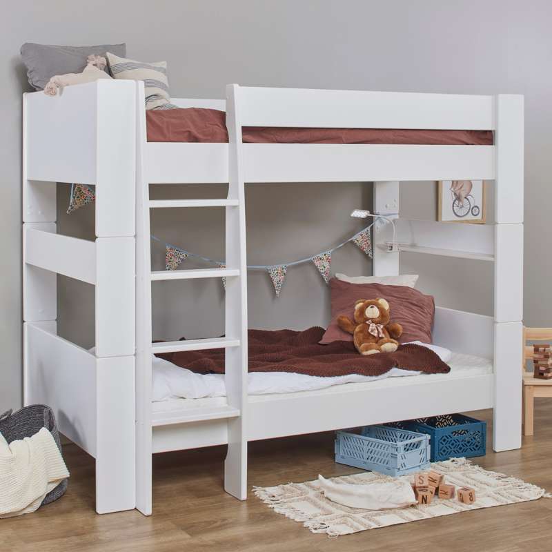 Hoppekids PURE - Køjeseng - 90x200 cm - Hvid