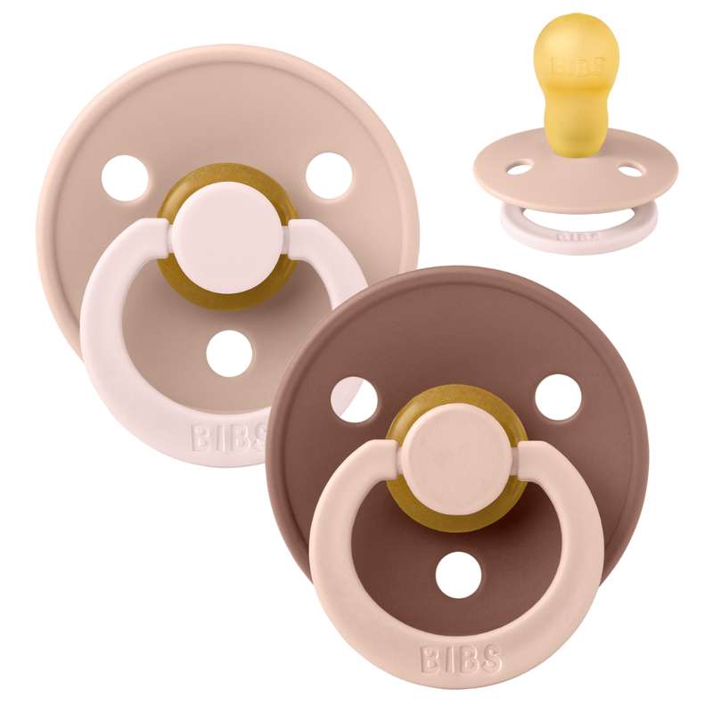 BIBS Rund Colour Sut - Str. 3 - Naturgummi - Studio - Fusion - Blush/Woodchuck Mix