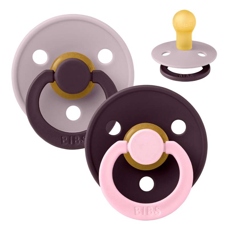 BIBS Rund Colour Sut - Str. 1 - Naturgummi - Studio - Fusion - Dusky Lilac/Plum Mix