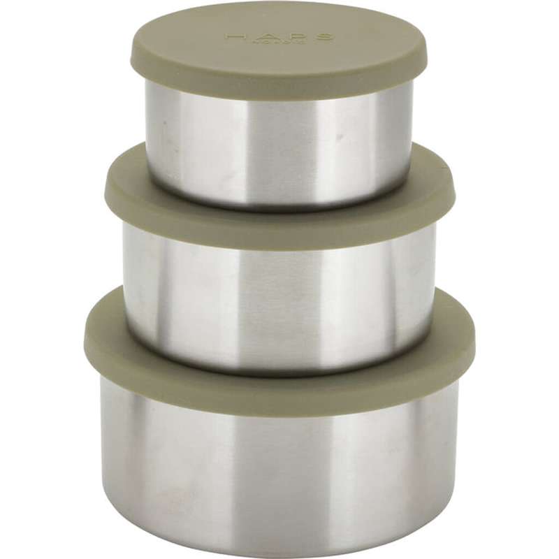 Haps Nordic Steel Trio Madbeholdere - Large - Olive